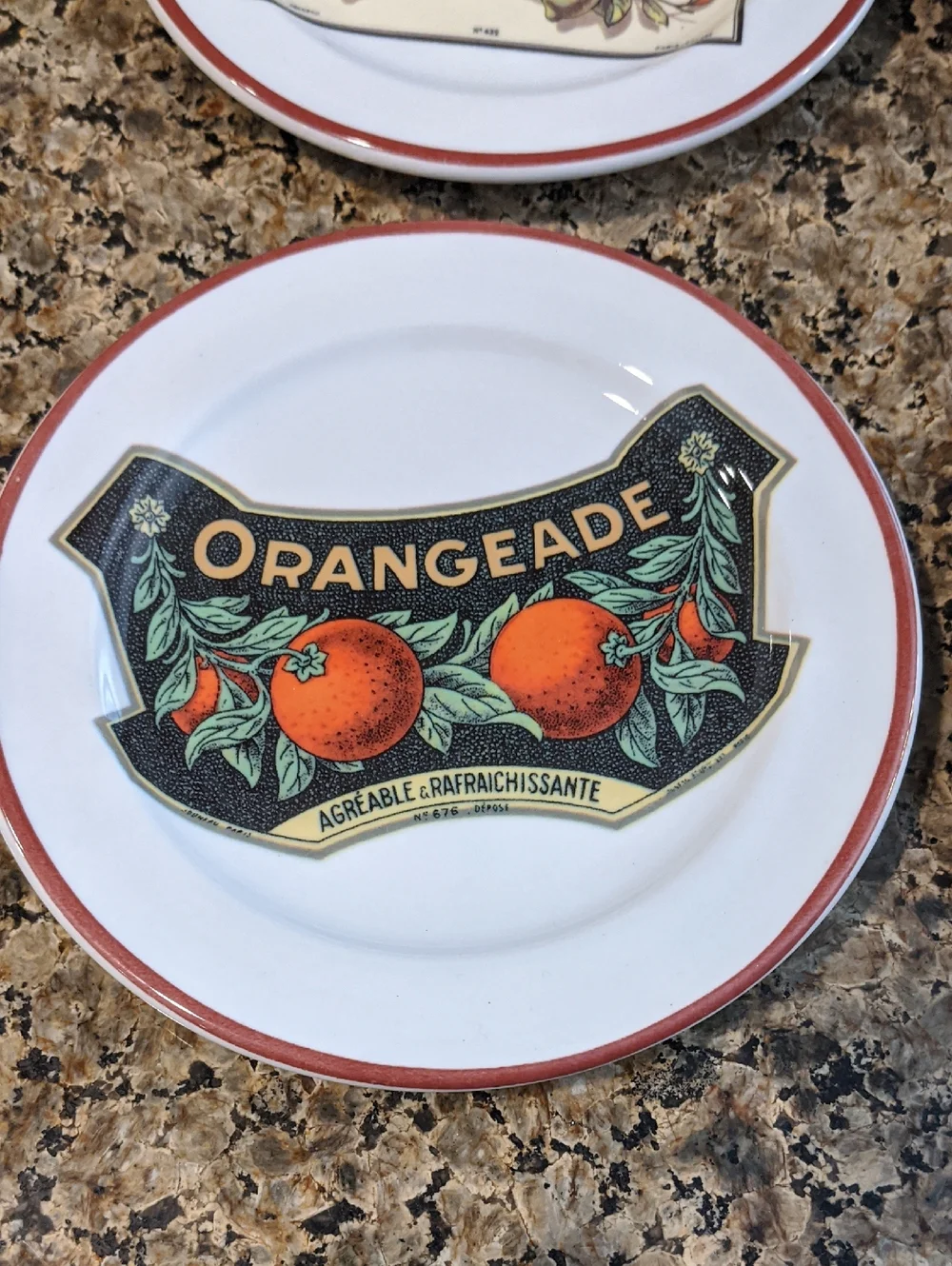 Italian Appetizer/Fruit Plates Williams Sonoma Rosanna Set Of 4
